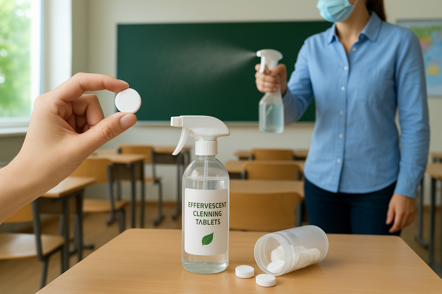 Effervescent Cleaning Tablets for Schools and Educational Facilities