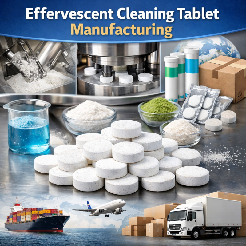 End-to-End Manufacturing of Effervescent Cleaning Tablets: From Raw Materials to Global Delivery
